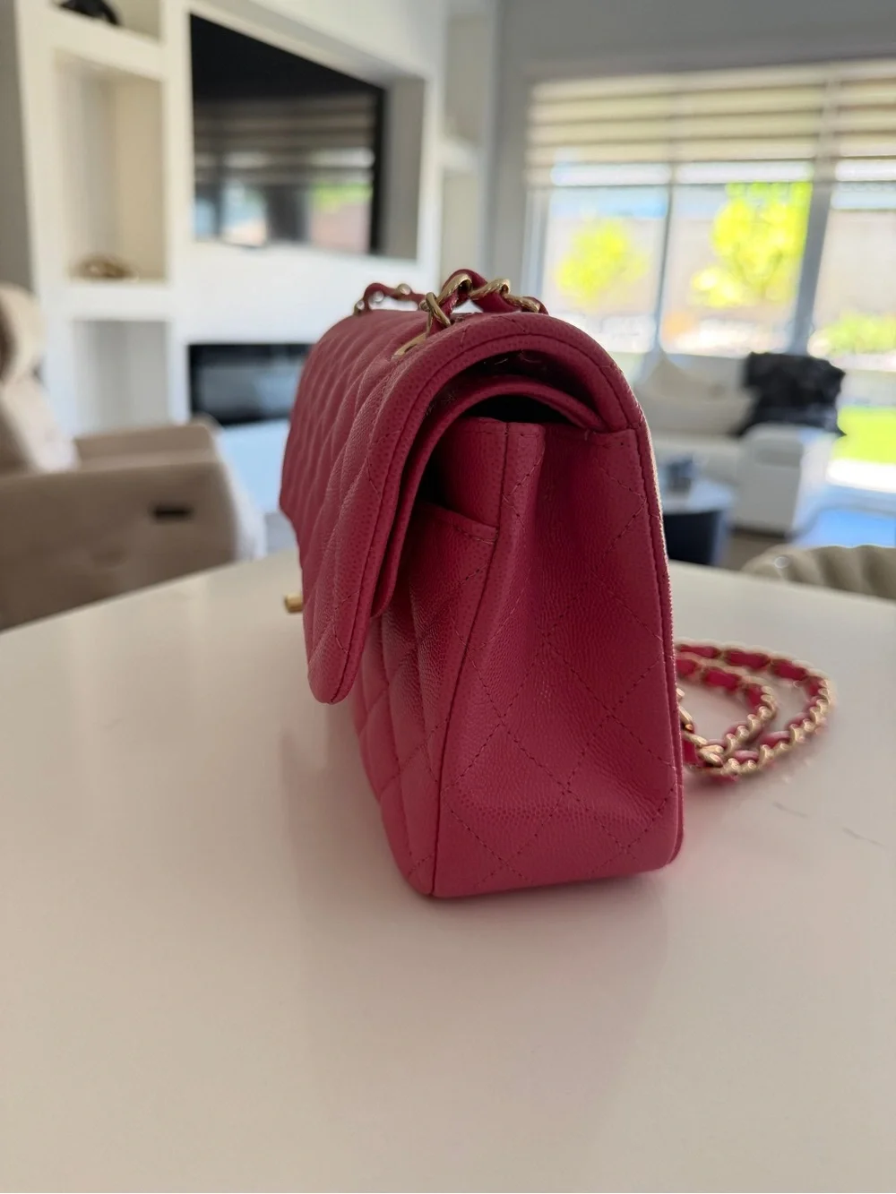 Chanel double flap small class caviar bag